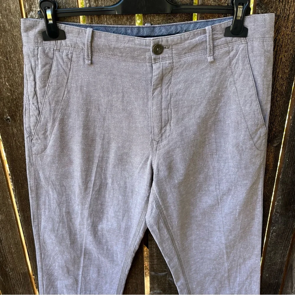 Banana Republic Men’s Linen Cotton Straight Fit Beachy Pants In Taupe Sz 32 X 30